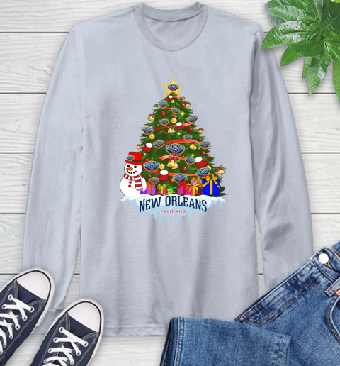 New Orleans Pelicans Merry Christmas NBA Basketball Sports Long Sleeve T-Shirt 6