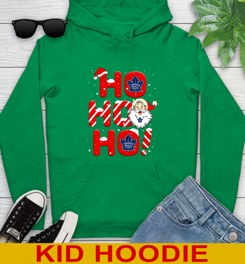 Toronto Maple Leafs NHL Hockey Ho Ho Ho Santa Claus Merry Christmas Shirt Youth Hoodie 8