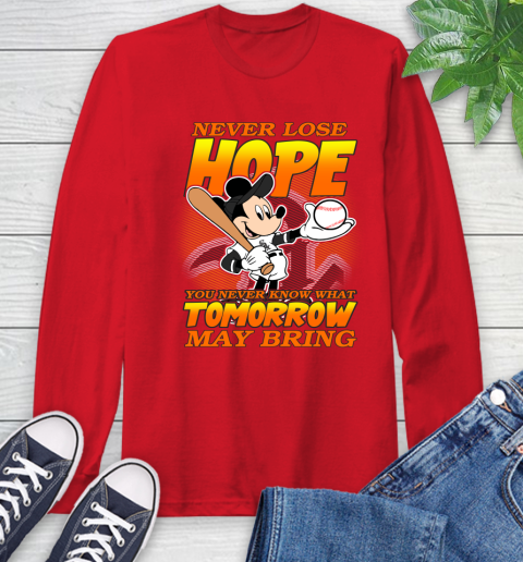 Chicago White Sox MLB Baseball Mickey Disney Never Lose Hope Long Sleeve T-Shirt 11