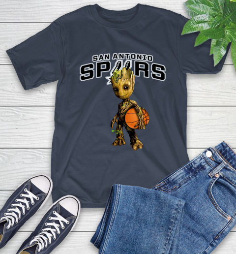 San Antonio Spurs NBA Basketball Groot Marvel Guardians Of The Galaxy T-Shirt 4