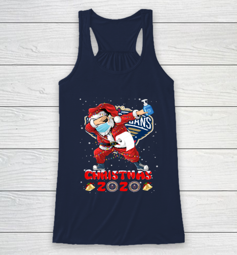 New Orleans Pelicans Funny Santa Claus Dabbing Christmas 2020 NBA Racerback Tank 8