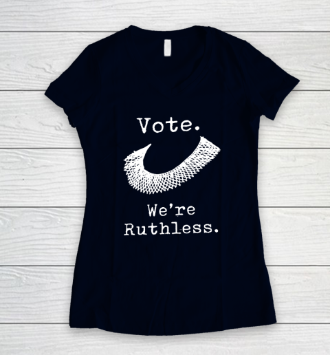 Women Vote We're Ruthless Women's V-Neck T-Shirt 2