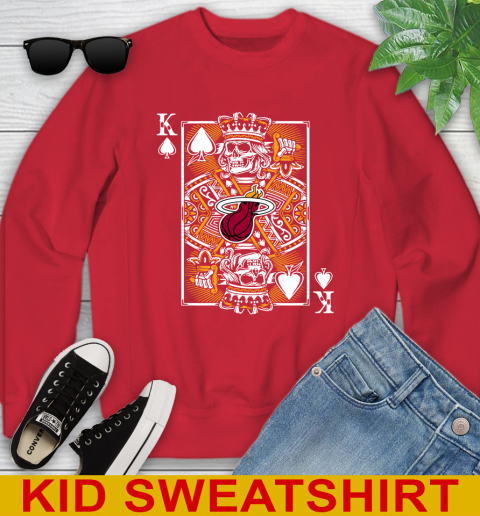 Miami Heat NBA Basketball The King Of Spades Death Cards Shirt Youth Sweatshirt 7