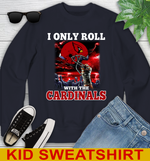 Arizona Cardinals NFL Football I Only Roll With My Team Sports Youth Sweatshirt 3 Arizona Cardinals NFL Football I Only Roll With My Team Sports Youth Sweatshirt - Image 3