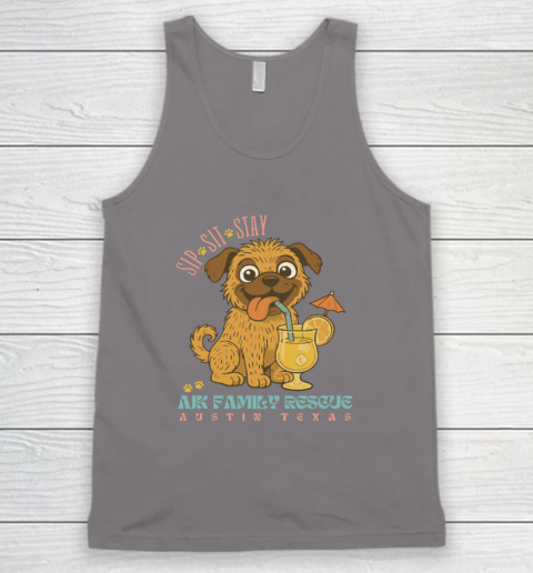 Sip Sit Stay AJK Family Rescue Austin Texas Tank Top 5