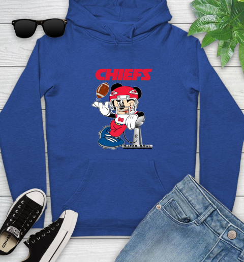 NFL Kansas city chiefs Mickey Mouse Disney Super Bowl Football T Shirt Youth Hoodie 9
