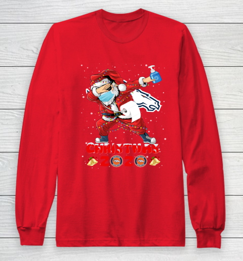 Denver Broncos Funny Santa Claus Dabbing Christmas 2020 NFL Long Sleeve T-Shirt 7