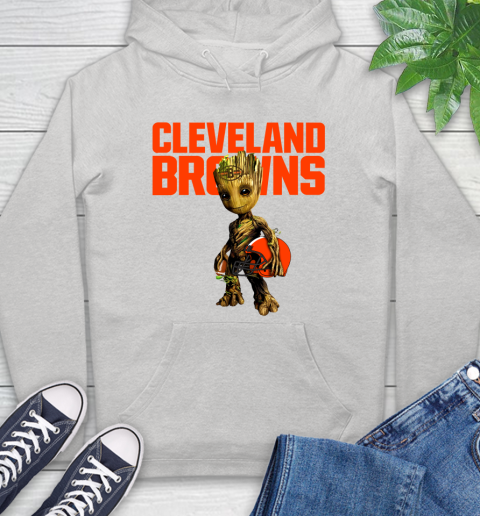 Cleveland Browns NFL Football Groot Marvel Guardians Of The Galaxy Hoodie