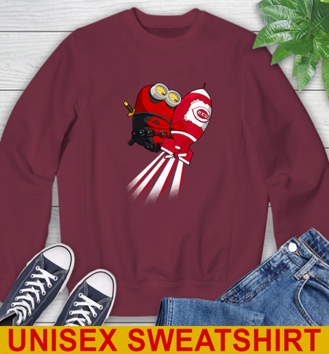 MLB Baseball Cincinnatim Reds Deadpool Minion Marvel Shirt Sweatshirt 6