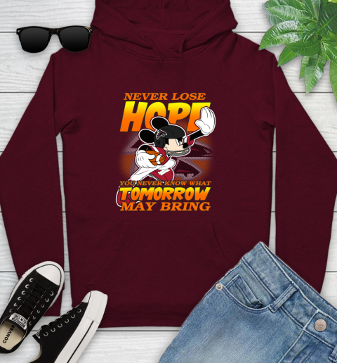 Atlanta Falcons NFL Football Mickey Disney Never Lose Hope (1) Youth Hoodie 7