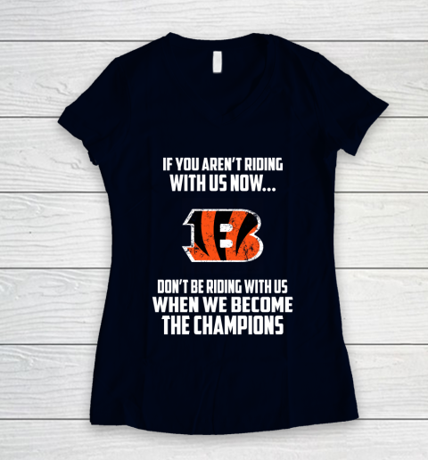 NFL Cincinnati Bengals Football We Become The Champions Women's V-Neck T-Shirt 2