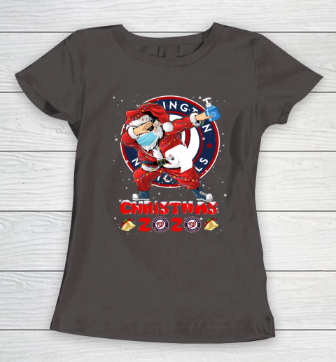 Washington Nationals Funny Santa Claus Dabbing Christmas 2020 MLB Women's T-Shirt 7