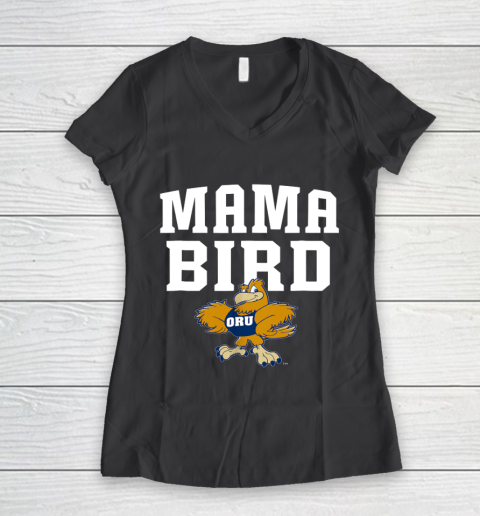 Oral Roberts Golden Eagles Mama Mascot Women's V-Neck T-Shirt 6