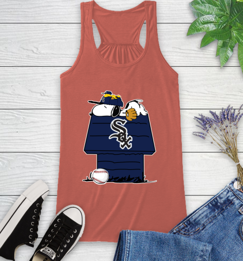 MLB Chicago White Sox Snoopy Woodstock The Peanuts Movie Baseball T Shirt Racerback Tank 4