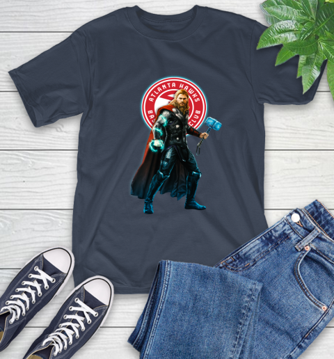 NBA Thor Avengers Endgame Basketball Atlanta Hawks T-Shirt 4
