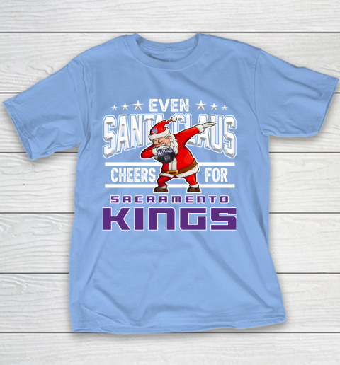 Sacramento Kings Even Santa Claus Cheers For Christmas NBA Youth T-Shirt 8