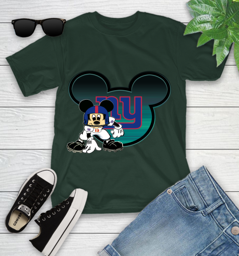 NFL New York Giants Mickey Mouse Disney Football T Shirt Youth T-Shirt 5