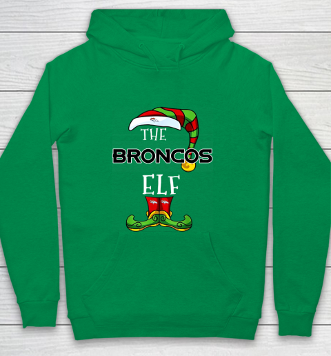 Denver Broncos Christmas ELF Funny NFL Youth Hoodie 4