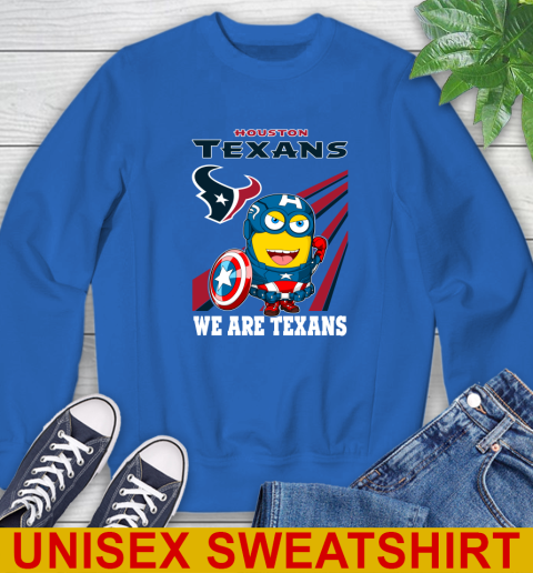 NFL Football Houston Texans Captain America Marvel Avengers Minion Shirt Sweatshirt 11