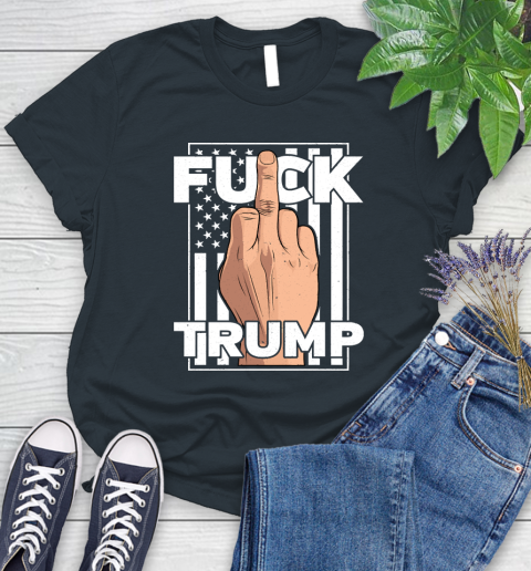 Fuck Trump Middle Finger Anti Republican T Shirt 87