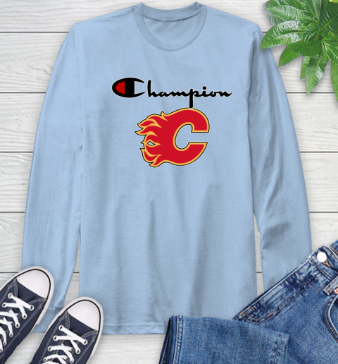 NHL Hockey Calgary Flames Champion Shirt Long Sleeve T-Shirt 6