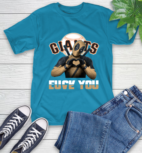 MLB San Francisco Giants Deadpool Love You Fuck You Baseball Sports T-Shirt 9