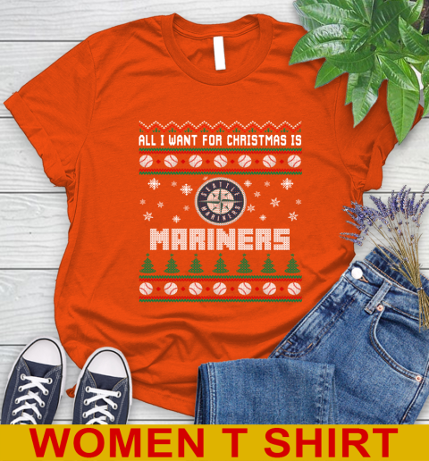 MLB All I Want For Christmas Is Seattle Mariners Baseball Sports 87