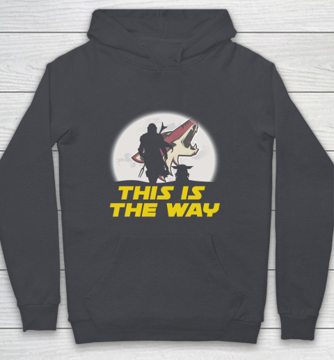 Arizona Coyotes NHL Ice Hockey Star Wars Yoda And Mandalorian This Is The Way Youth Hoodie 5