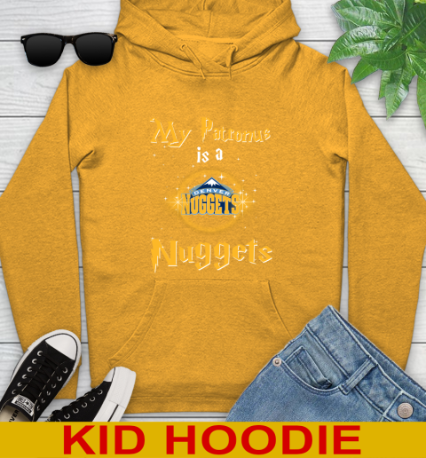 NBA Basketball Harry Potter My Patronus Is A Denver Nuggets Youth Hoodie 3 NBA Basketball Harry Potter My Patronus Is A Denver Nuggets Youth Hoodie - Image 3