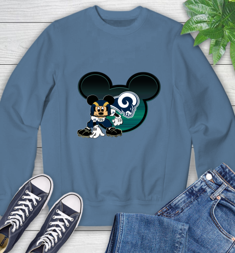 NFL Los Angeles Rams Mickey Mouse Disney Football T Shirt Sweatshirt 7