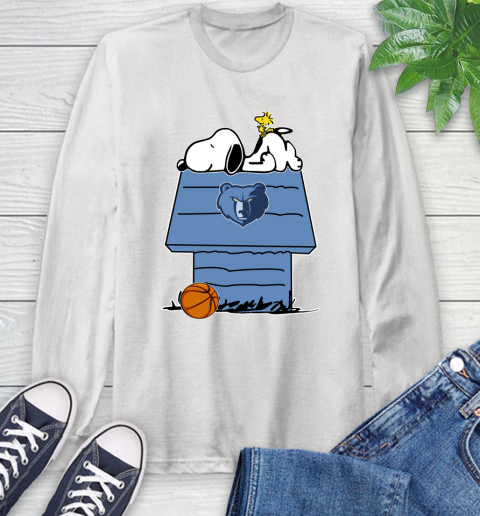 Memphis Grizzlies NBA Basketball Snoopy Woodstock The Peanuts Movie Long Sleeve T-Shirt