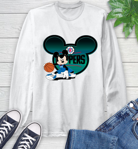 NBA LA Clippers Mickey Mouse Disney Basketball Long Sleeve T-Shirt
