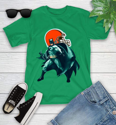 NFL Batman Football Sports Cleveland Browns Youth T-Shirt 6