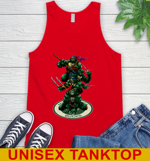 NBA Basketball Milwaukee Bucks Teenage Mutant Ninja Turtles Shirt Tank Top 6