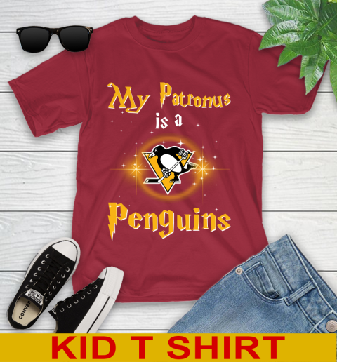 NHL Hockey Harry Potter My Patronus Is A Pittsburgh Penguins Youth T-Shirt 12