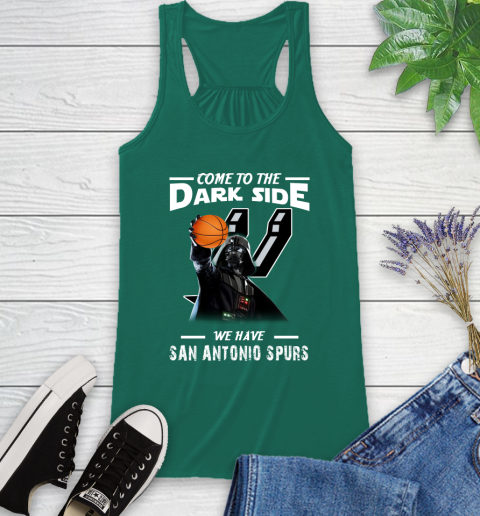 NBA Come To The Dark Side We Have San Antonio Spurs Star Wars Darth Vader Basketball Racerback Tank 6