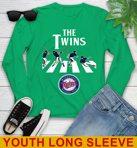 MLB Baseball Minnesota Twins The Beatles Rock Band Shirt Youth Long Sleeve 7