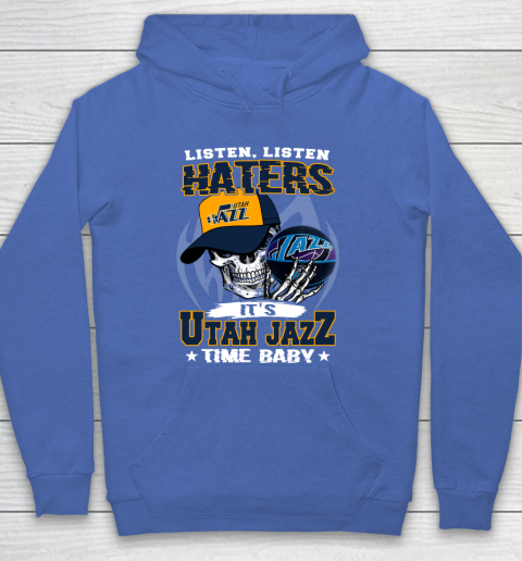Listen Haters It is JAZZ Time Baby NBA Hoodie 6