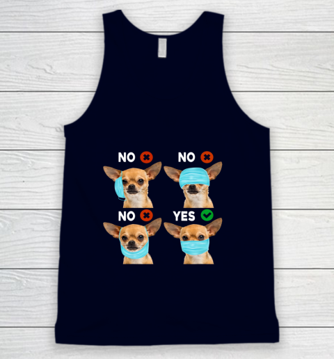 Funny Quarantined Chihuahua Dog How To Wear Mask Gift Tank Top 2