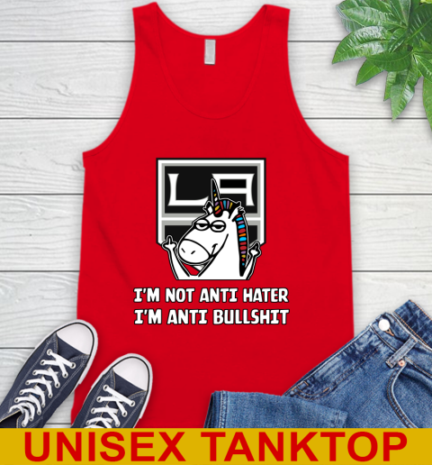 Los Angeles Kings NHL Hockey Unicorn I'm Not Anti Hater I'm Anti Bullshit Tank Top 6
