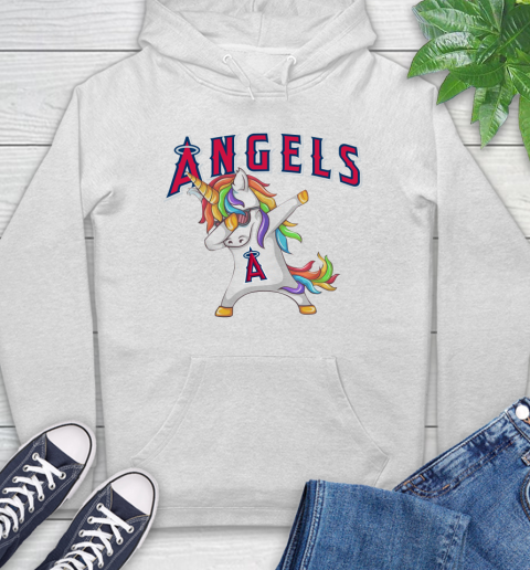 Los Angeles Angels MLB Baseball Funny Unicorn Dabbing Sports Hoodie