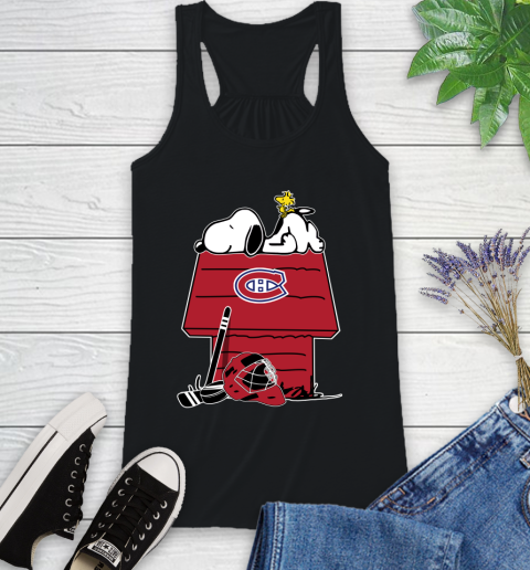 Montreal Canadiens NHL Hockey Snoopy Woodstock The Peanuts Movie Racerback Tank 2