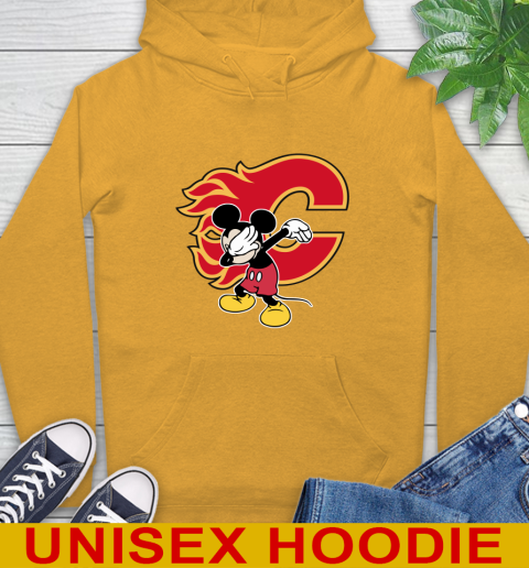 Calgary Flames NHL Hockey Dabbing Mickey Disney Sports Hoodie 3