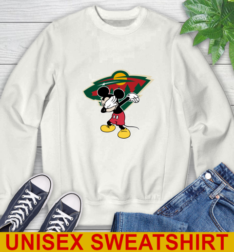Minnesota Wild NHL Hockey Dabbing Mickey Disney Sports Sweatshirt