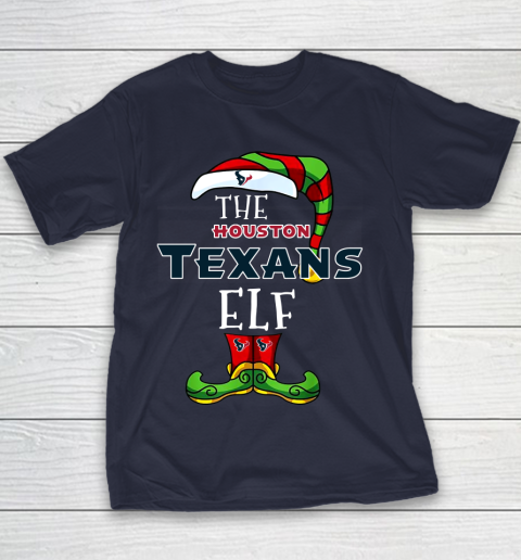 Houston Texans Christmas ELF Funny NFL Youth T-Shirt 2