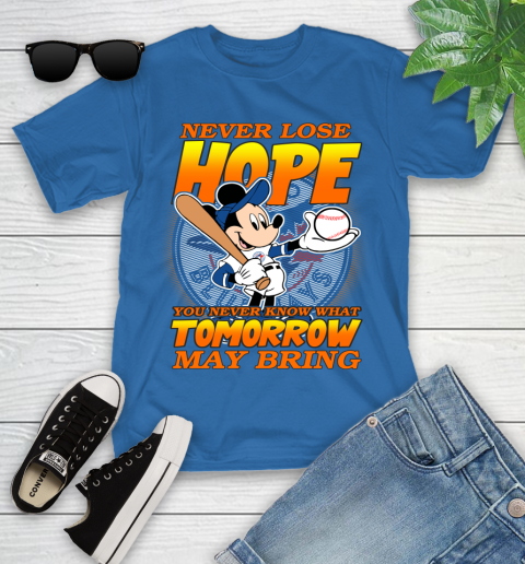 Toronto Blue Jays MLB Baseball Mickey Disney Never Lose Hope Youth T-Shirt 12