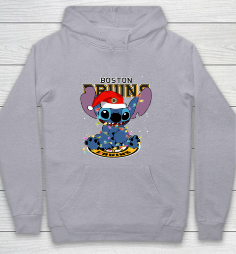 Boston Bruins NHL Hockey noel stitch Christmas Youth Hoodie 4
