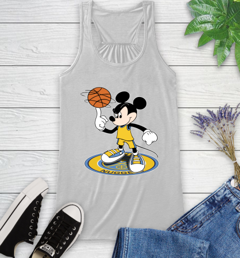 NBA Basketball Denver Nuggets Cheerful Mickey Disney Shirt Racerback Tank 2