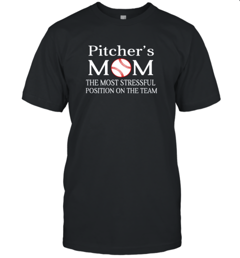 Baseball Pitcher's Mom The Most Stressful Unisex Jersey Tee