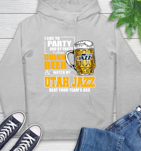 NBA Drink Beer and Watch My Utah Jazz Beat Your Team's Ass Basketball Hoodie 6